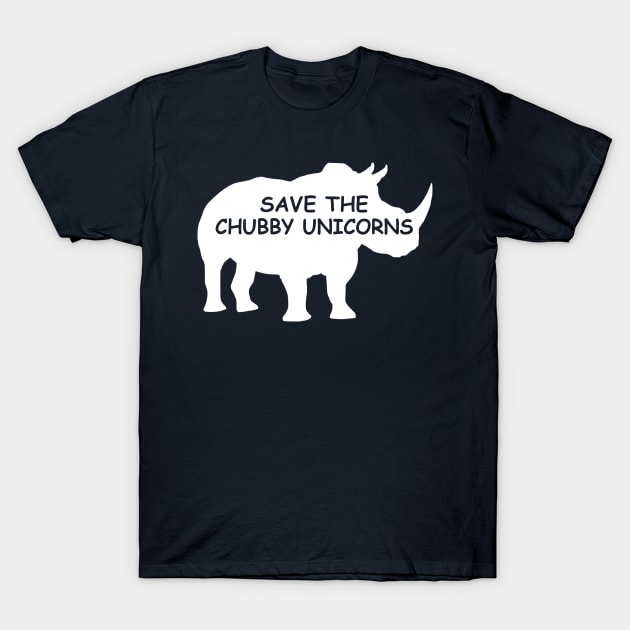 Save The Chubby Unicorns Funny Gift T-Shirt by Shariss